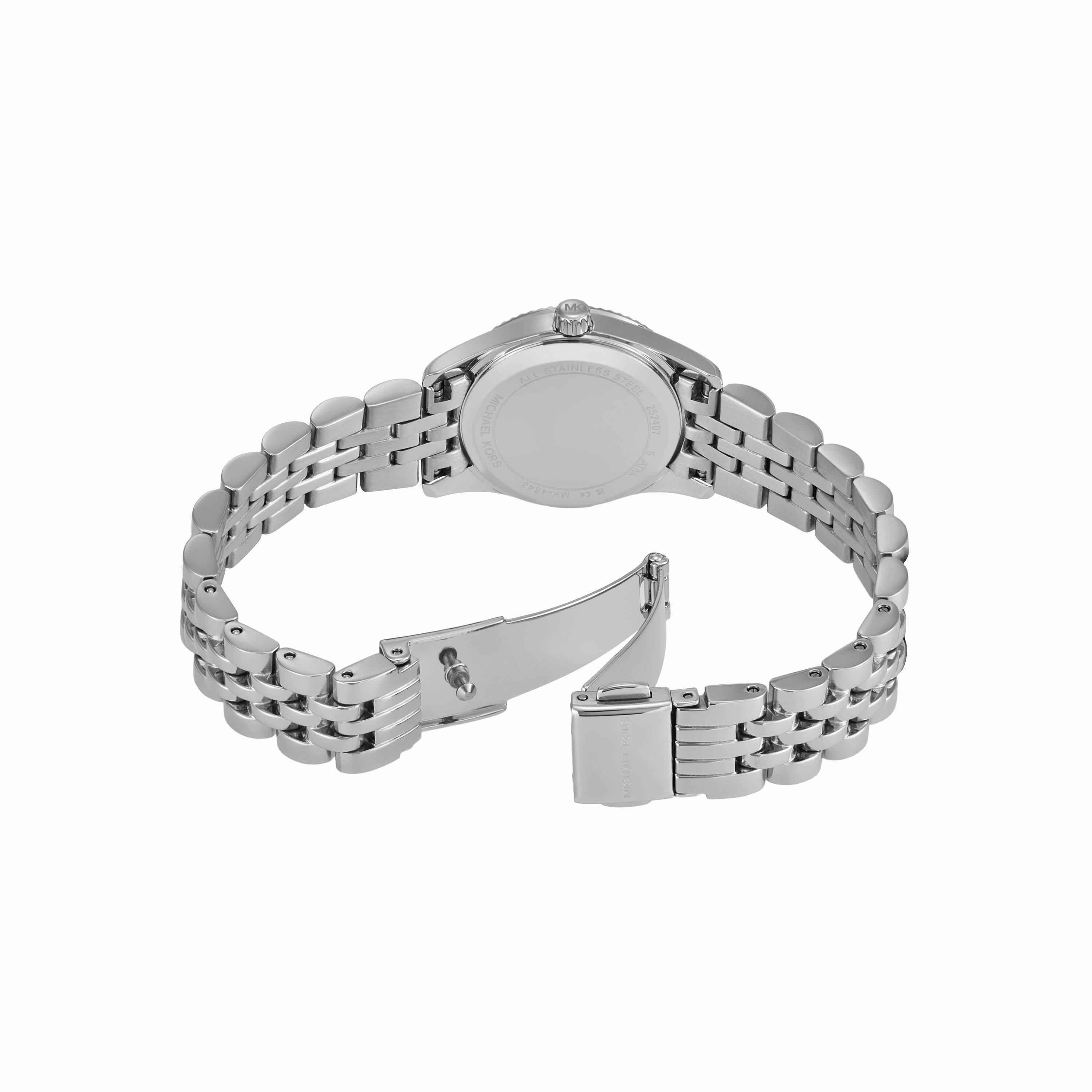 Michael Kors Lexington Silver Tone Analogue Watch MK4843