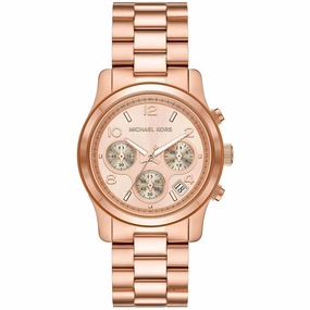 Michael Kors Women's Watch - Runway Rose Gold Dial Plated Steel Bracelet | MK7324