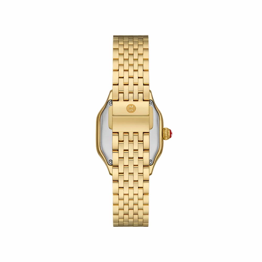Michele Meggie 18k Gold-Plated Diamond Dial Watch