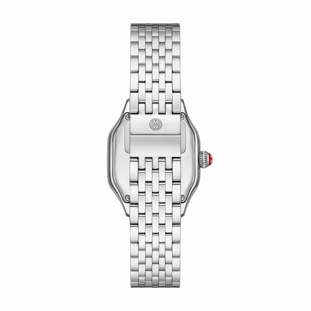 Michele Meggie High Shine Diamond Dial Stainless Steel Watch