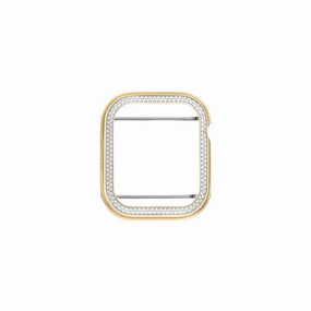 Michele Series 7-9 45mm Diamond Case for Apple Watch in 18k Gold Plated