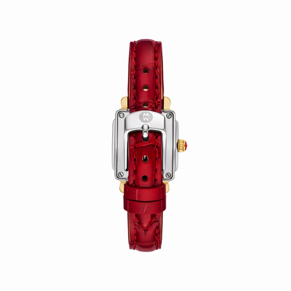 Michele Special Edition Deco Madison Mini Two-Tone 18k Gold-Plated Diamond Pav Dial Watch