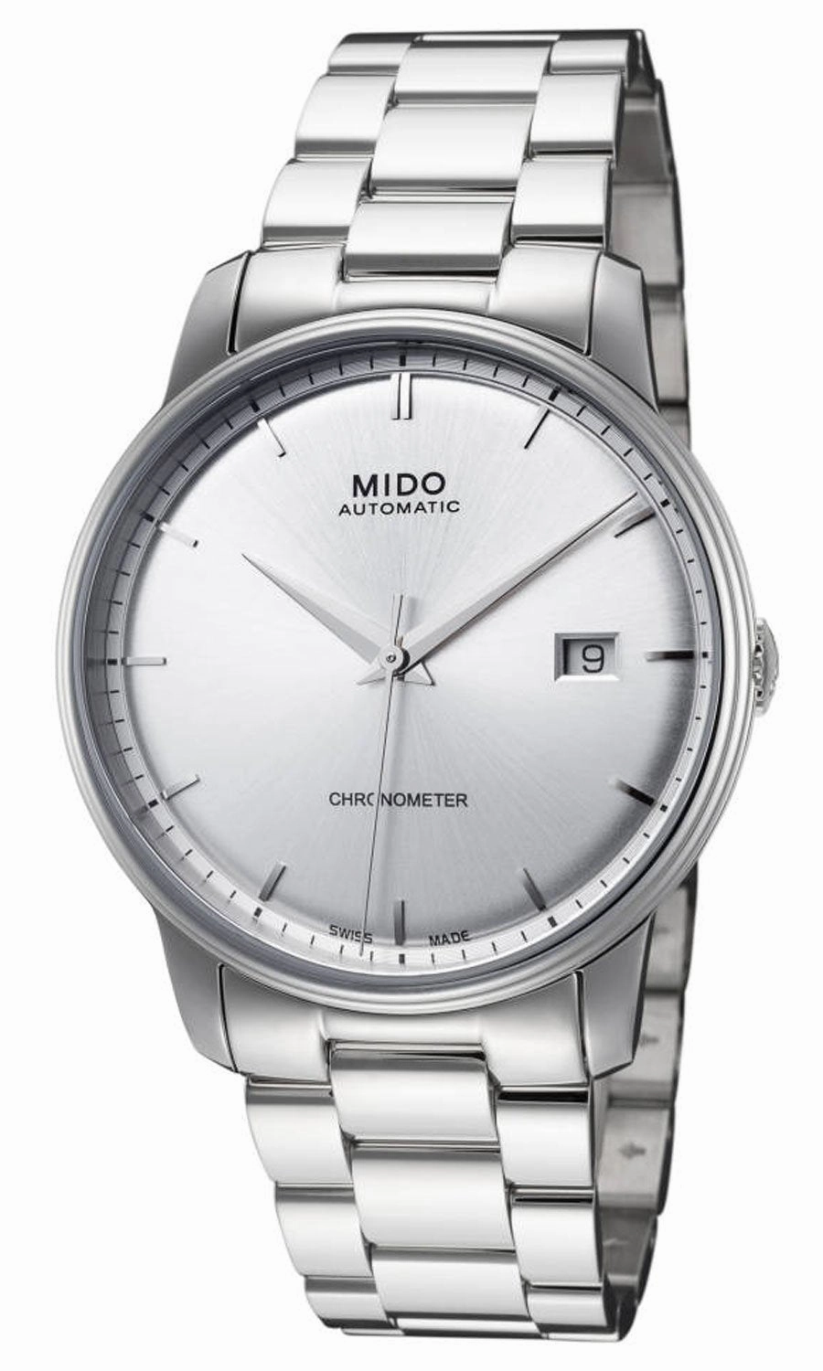 Mido Baroncelli III Automatic Stainless Steel Chronometer Silver Dial Date Mens Watch M010.408.11.031.00