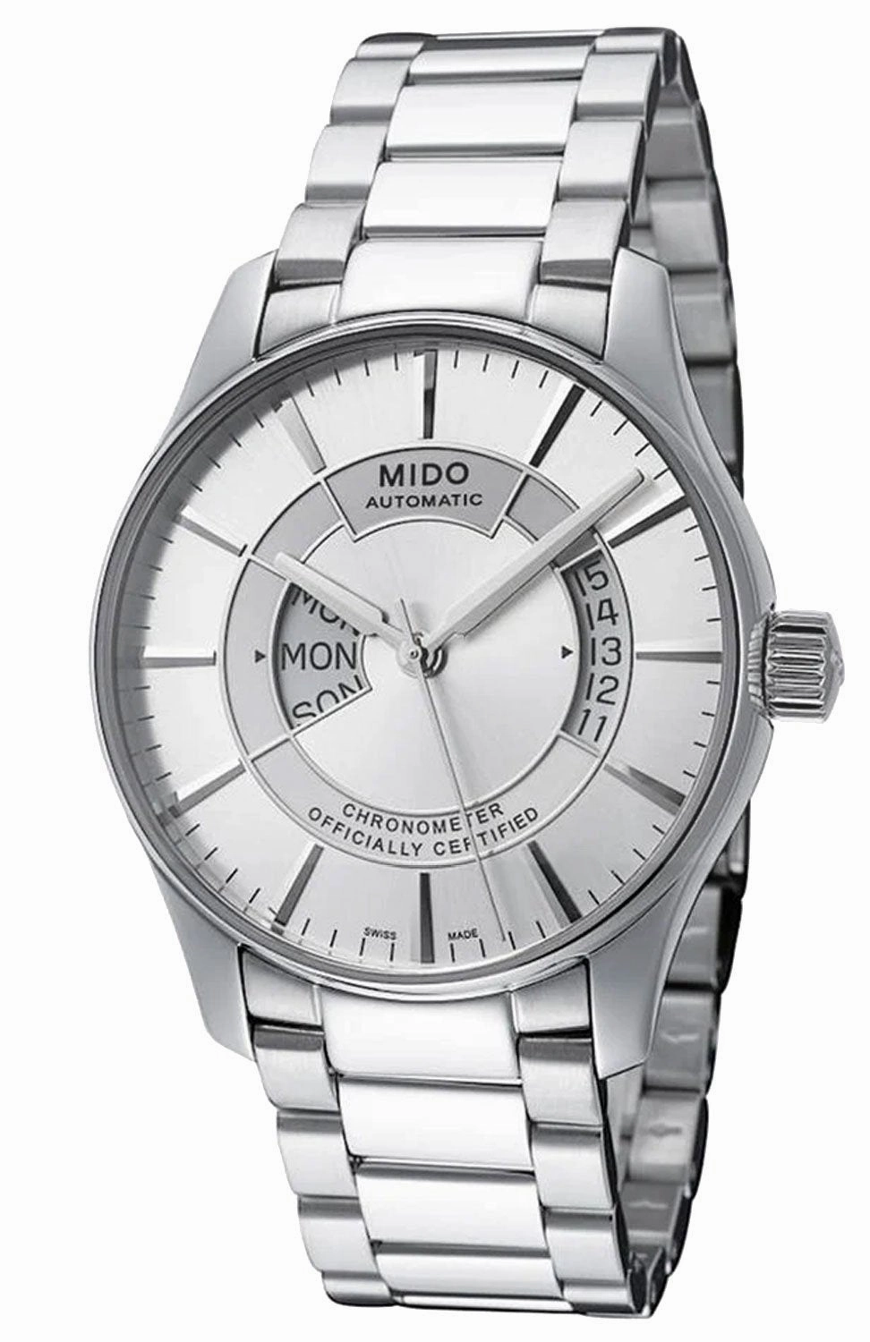 Mido Belluna Automatic Stainless Steel Chronometer Silver Dial Day-Date Mens Watch M001.431.11.031.02