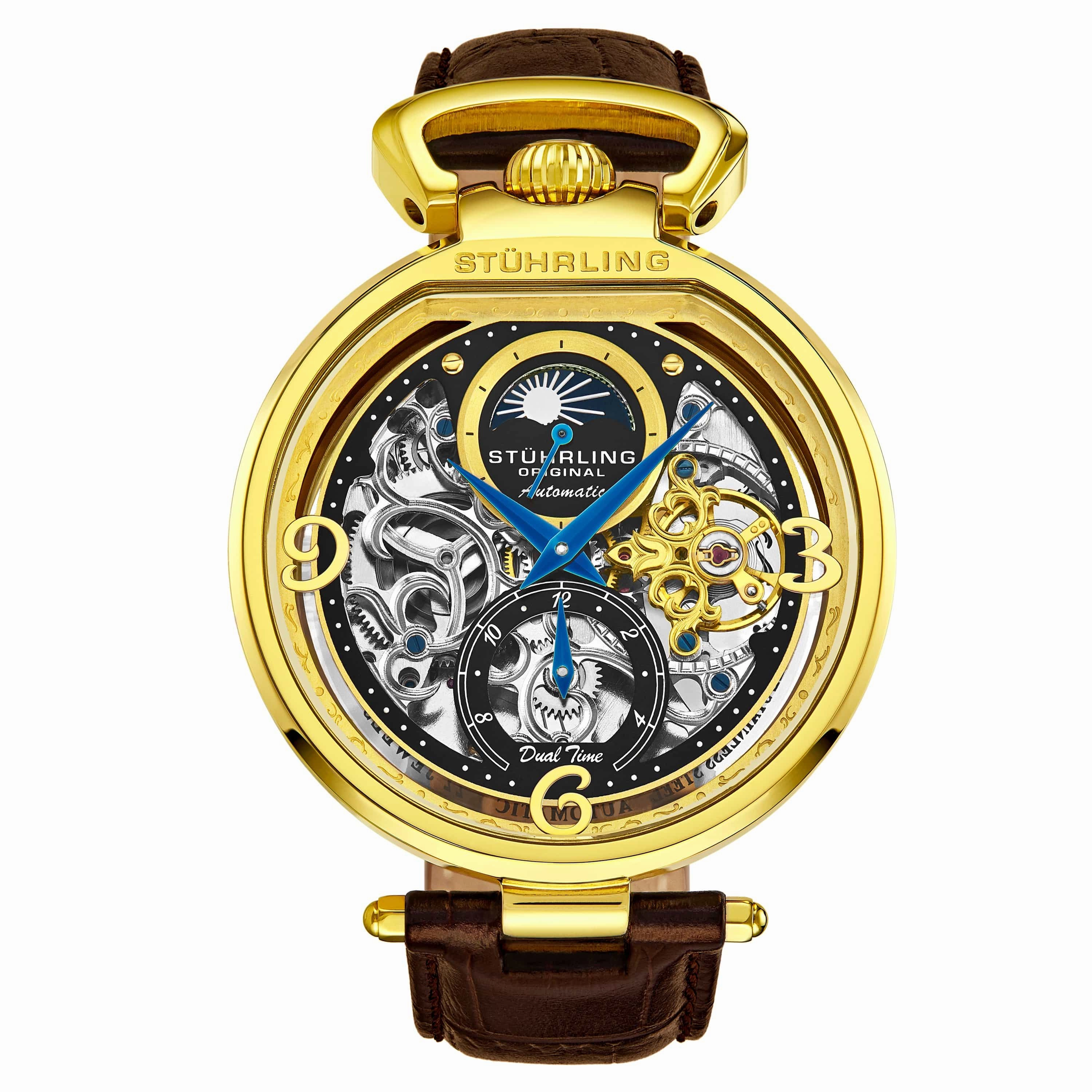 Modena 3954 Dual Time Automatic 46mm Skeleton