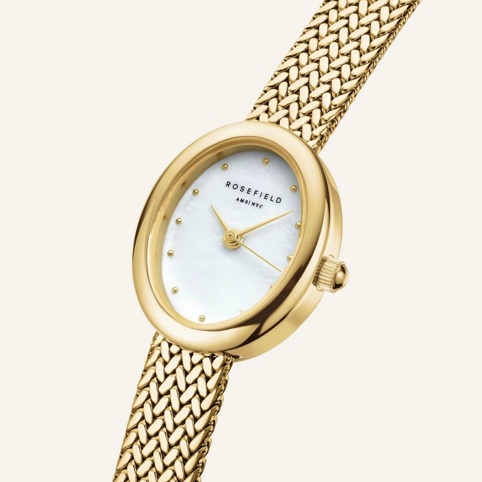 Montre Rosefield Mini Oval Or M02