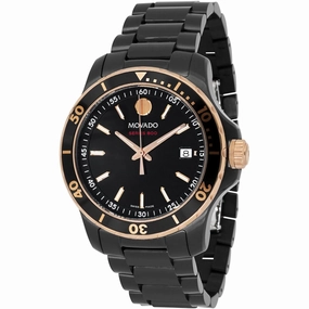 Movado Men's Watch - Series 800 Black Dial Plated Stainless Steel Bracelet | 2600162