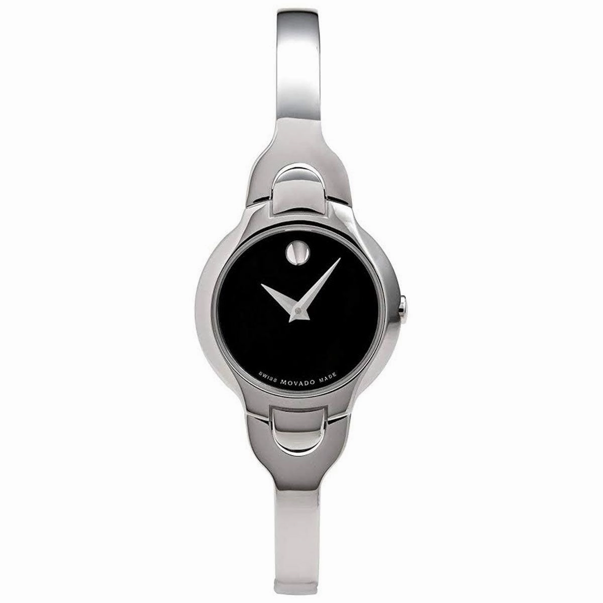 Movado Women's Quartz Watch - Kara Black Dial Stainless Steel Bracelet | 0605247