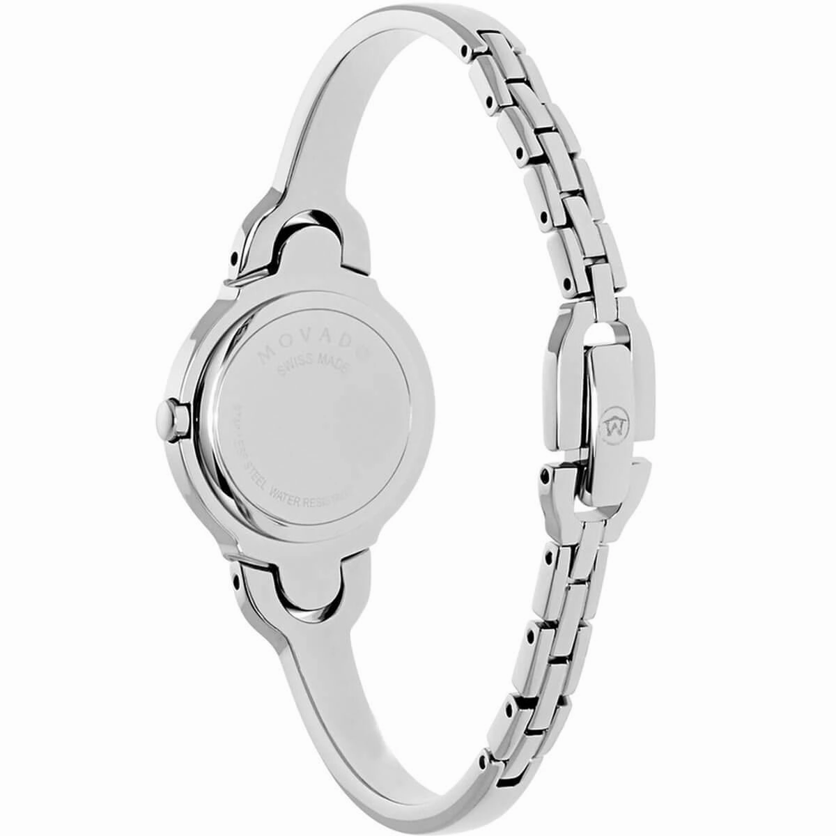 Movado Women's Quartz Watch - Kara Black Dial Stainless Steel Bracelet | 0605247