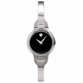 Movado Women's Quartz Watch - Kara Black Dial Stainless Steel Bracelet | 0605247