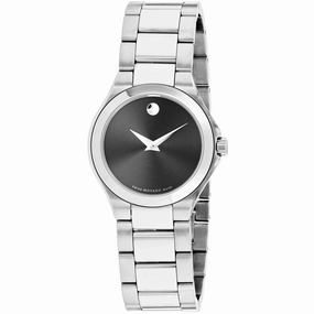 Movado Women's Watch - Classic Quartz Black Dial Stainless Steel Bracelet | 607308