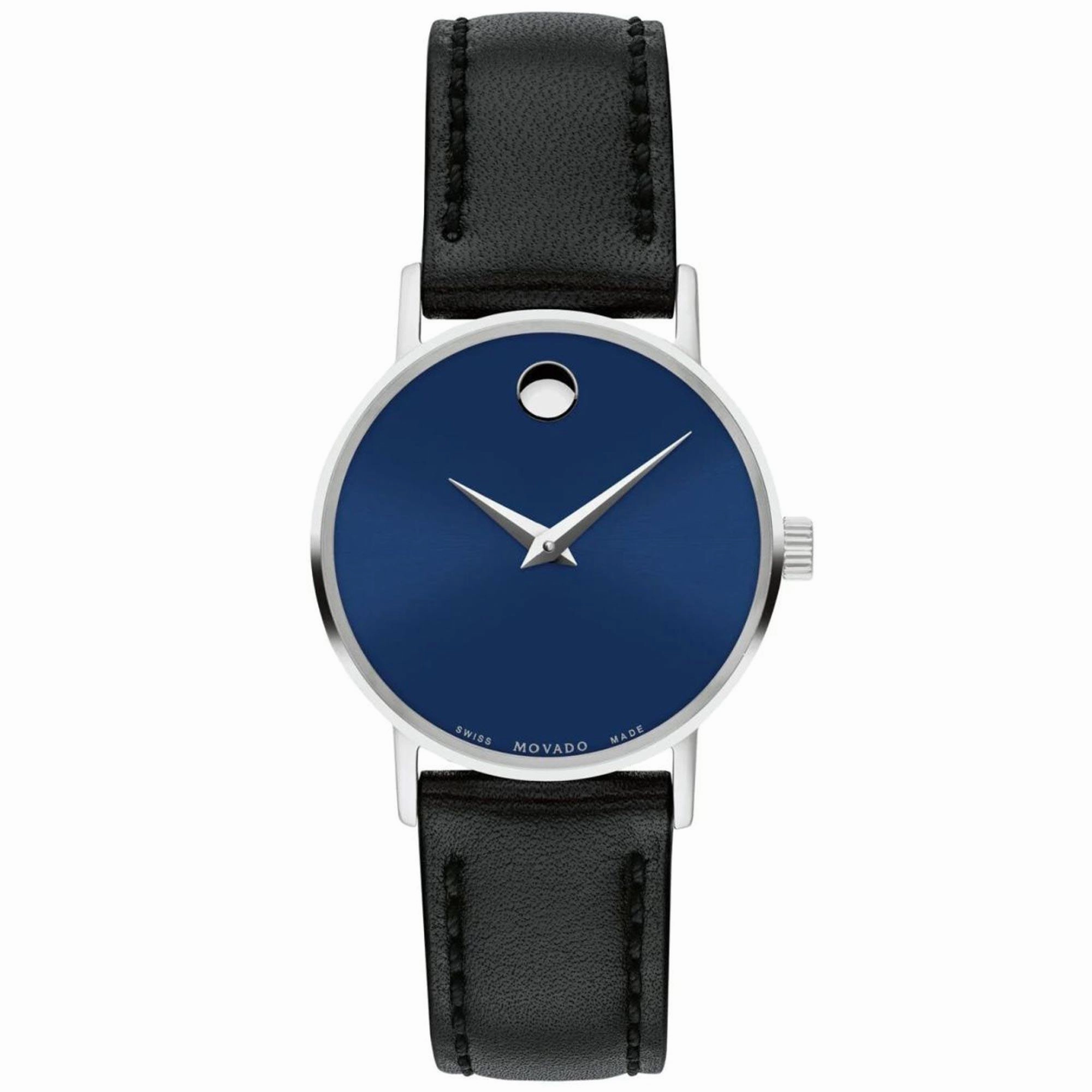Movado Women's Watch - Museum Classic Silver Tone Case Blue Dial Strap | 0607318