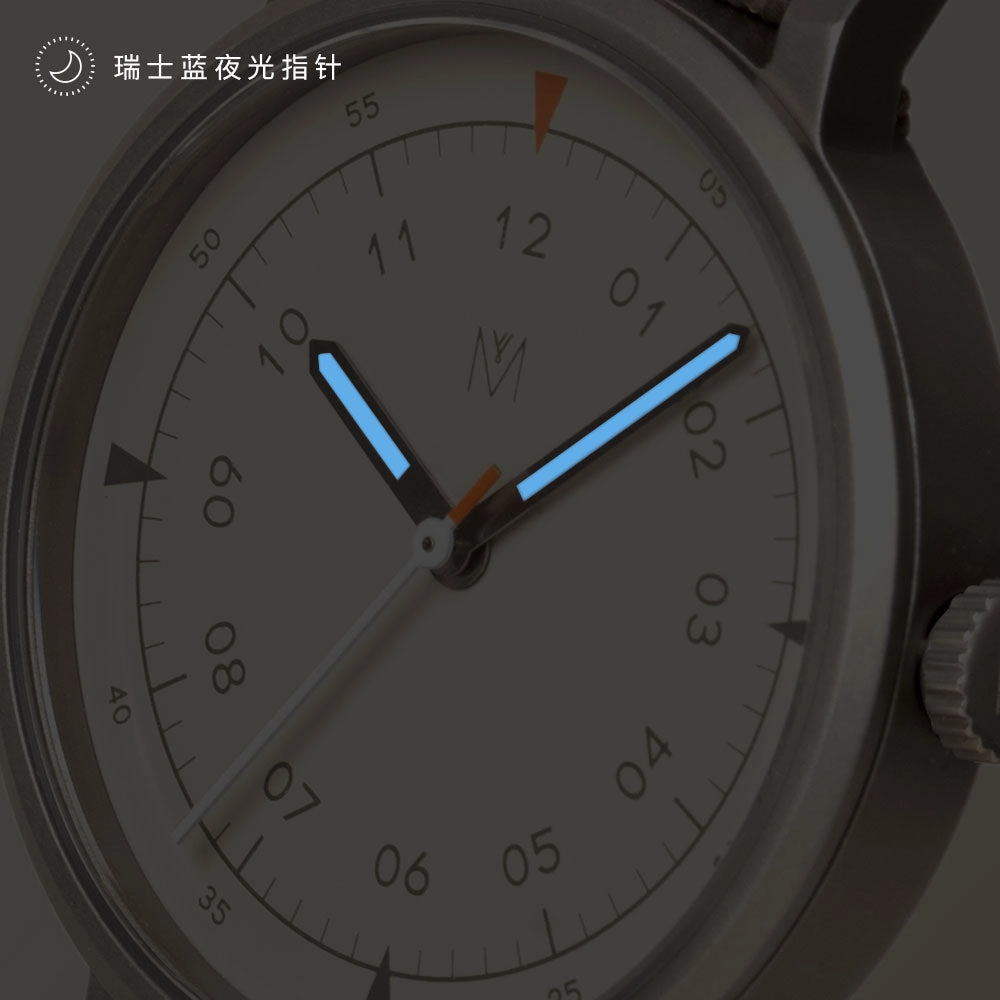 MUS-01 KHAKI P 34MM   Natural Leather Strap Gift Box