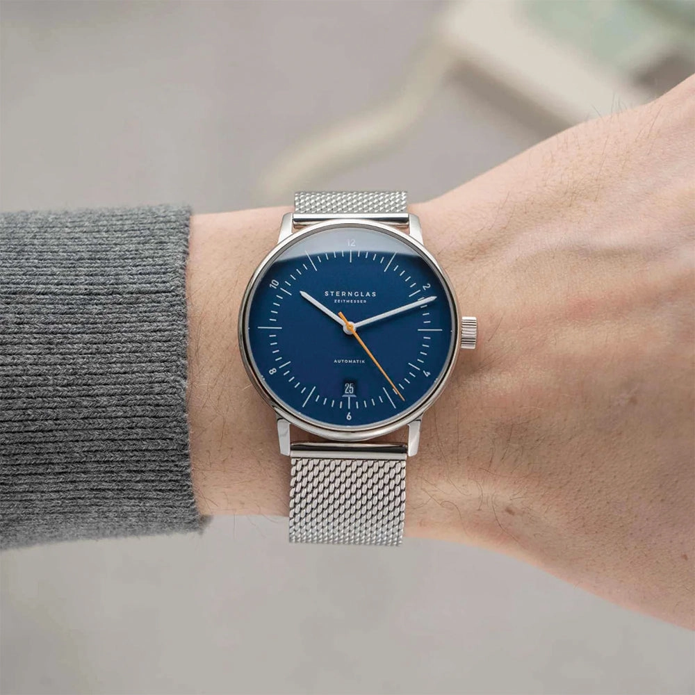 Naos Automatic 38mm - Blue on Milanaise bracelet