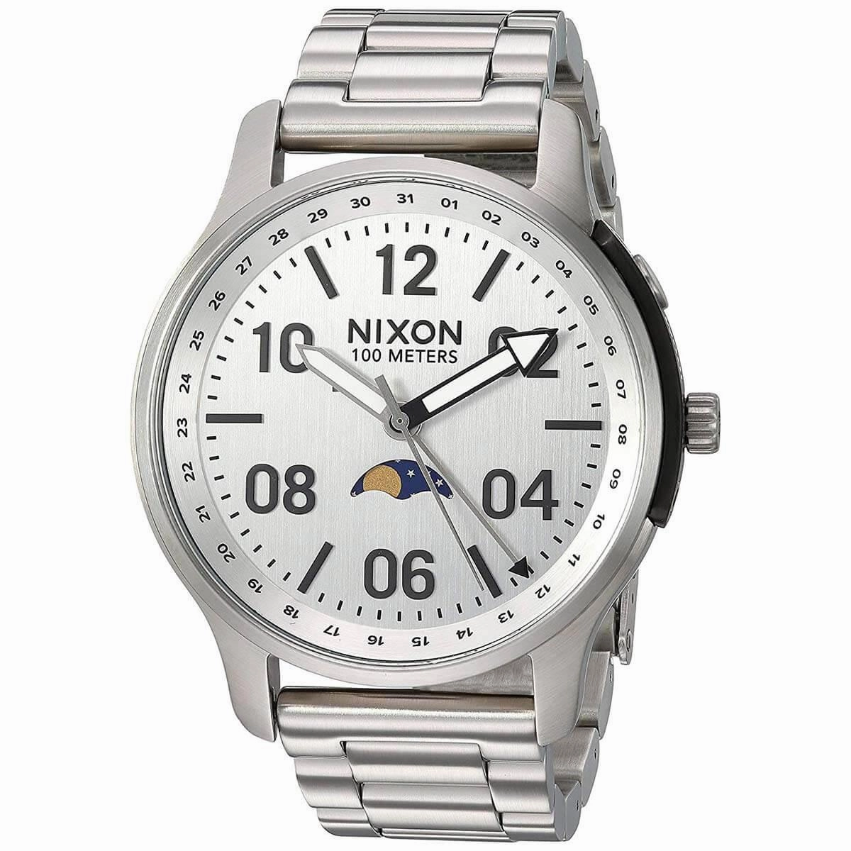Nixon Men's Quartz Watch - Ascender Silver Tone Dial Bracelet | A12081920