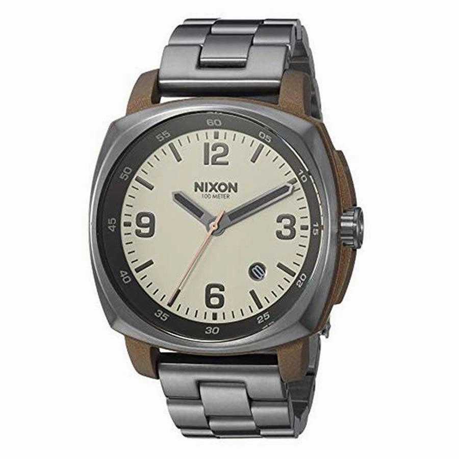 Nixon Men's Quartz Watch - Charger Cream Dial Stainless Steel Bracelet | A10722091