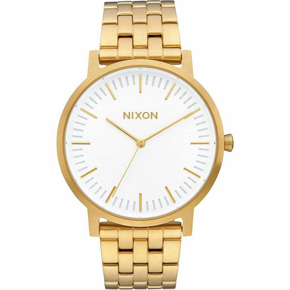 Nixon Men's Quartz Watch - Porter White Dial YG Stainless Steel Bracelet | A10572443