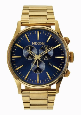 Nixon Sentry Chrono Gold And Blue Sunray A386-1922-00