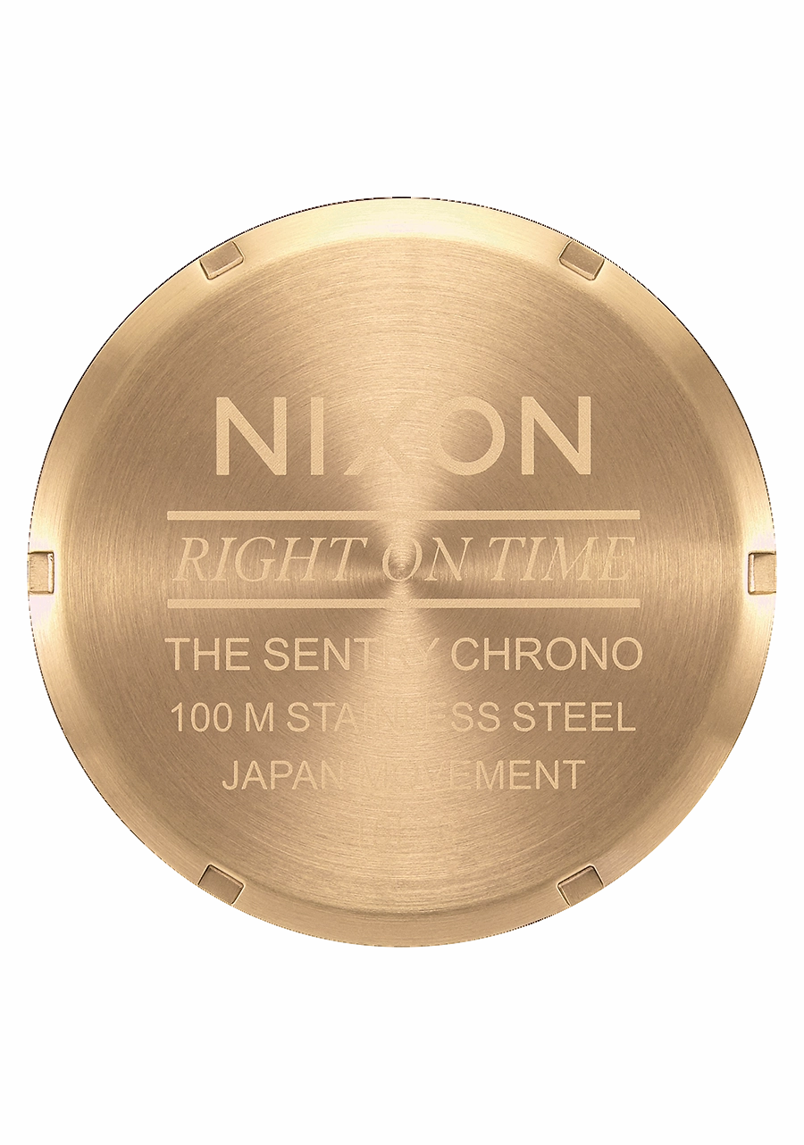Nixon Sentry Chrono Leather Black Dial Mens Watch A405-5033-00