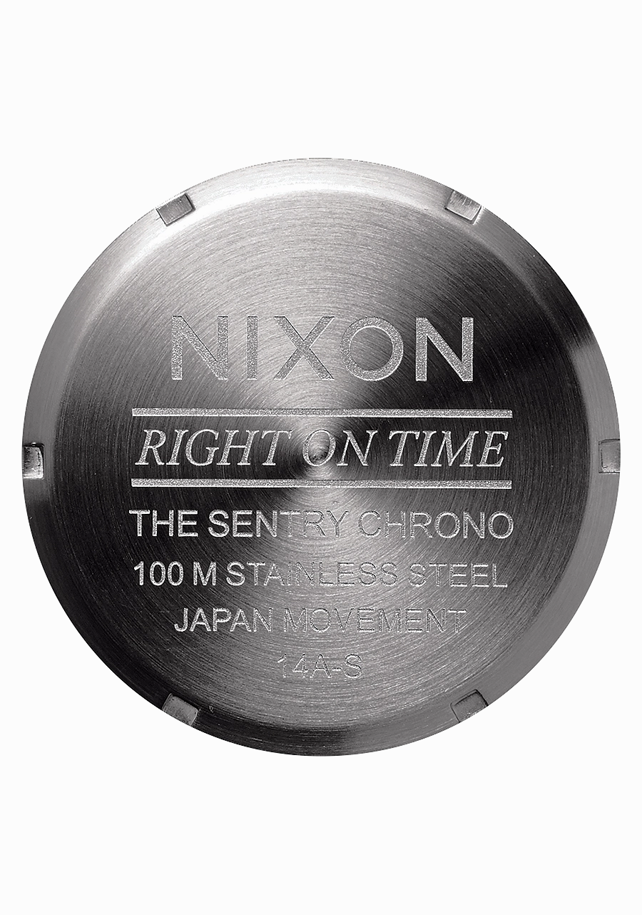 Nixon Sentry Chrono Leather Black Dial Mens Watch A405-680-00