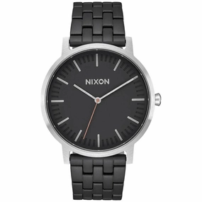 Nixon Unisex Quartz Watch - Porter Black Dial Black Bracelet | A10572541