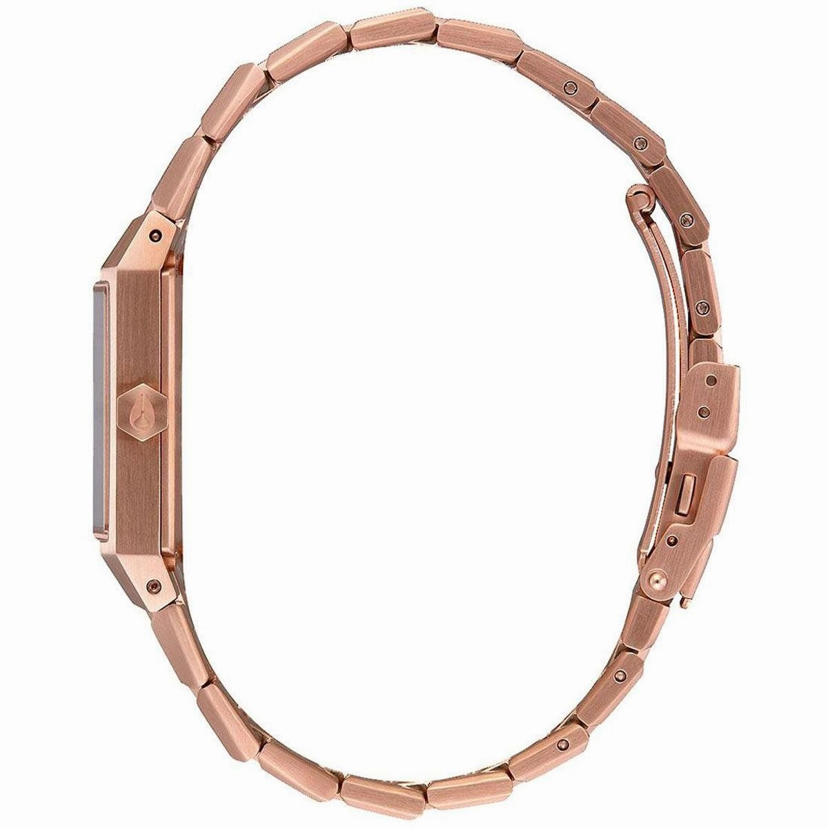 Nixon Women's Japanese Quartz Watch - Ticket Rose Gold Dial Steel Bracelet | A1262897