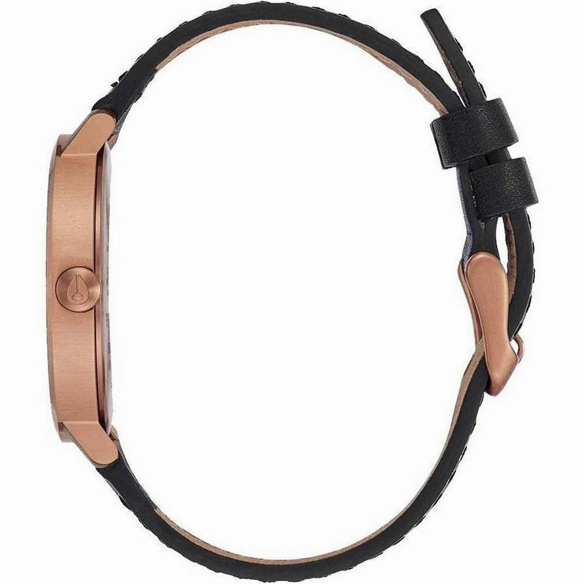 Nixon Women's Quartz Watch - Arrow Blue Dial Black Leather Strap SS Case | A10912763