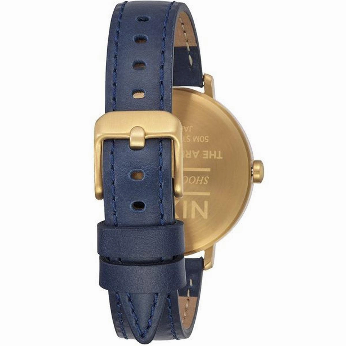 Nixon Women's Quartz Watch - Arrow White Dial Leather Strap YG Steel Case | A1091151