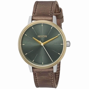 Nixon Women's Quartz Watch - Kensington Leather Green Dial Strap | A1082877