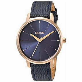 Nixon Women's Strap Watch - Kensington Leather Japanese Quartz Blue Dial | A1082195