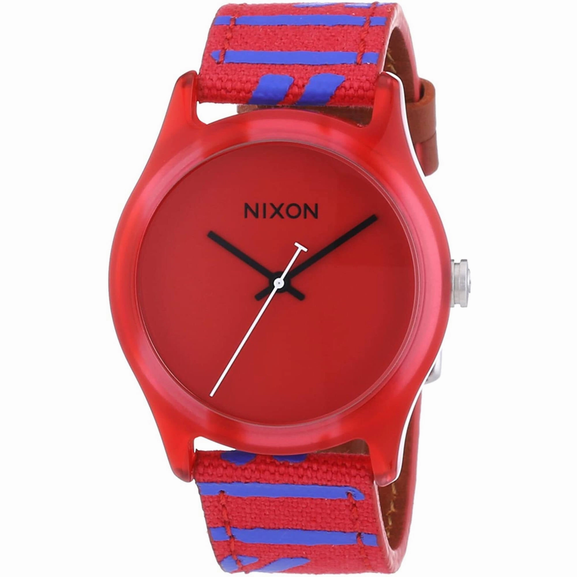 Nixon Women's Watch - Mod Quartz Red and Blue Fabric Strap | A402-200