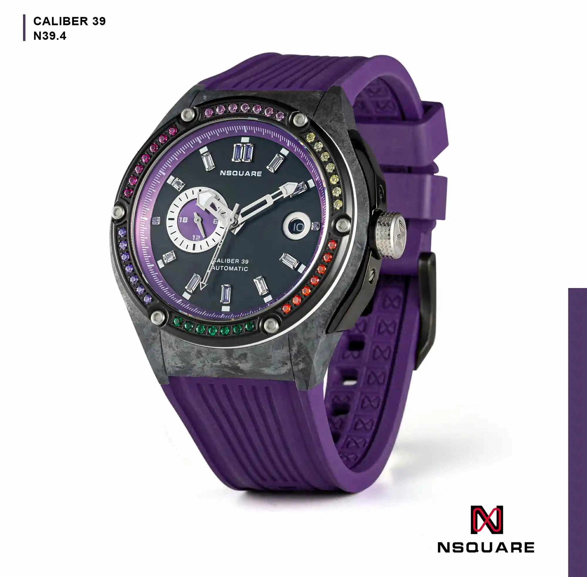 NSquare MultiColoured Series Automatic Watch - 44mm N39.4 Brightening Purple|NSquare MultiColoured?3???? ?a????? 44???3 N39.4 ??|?o???