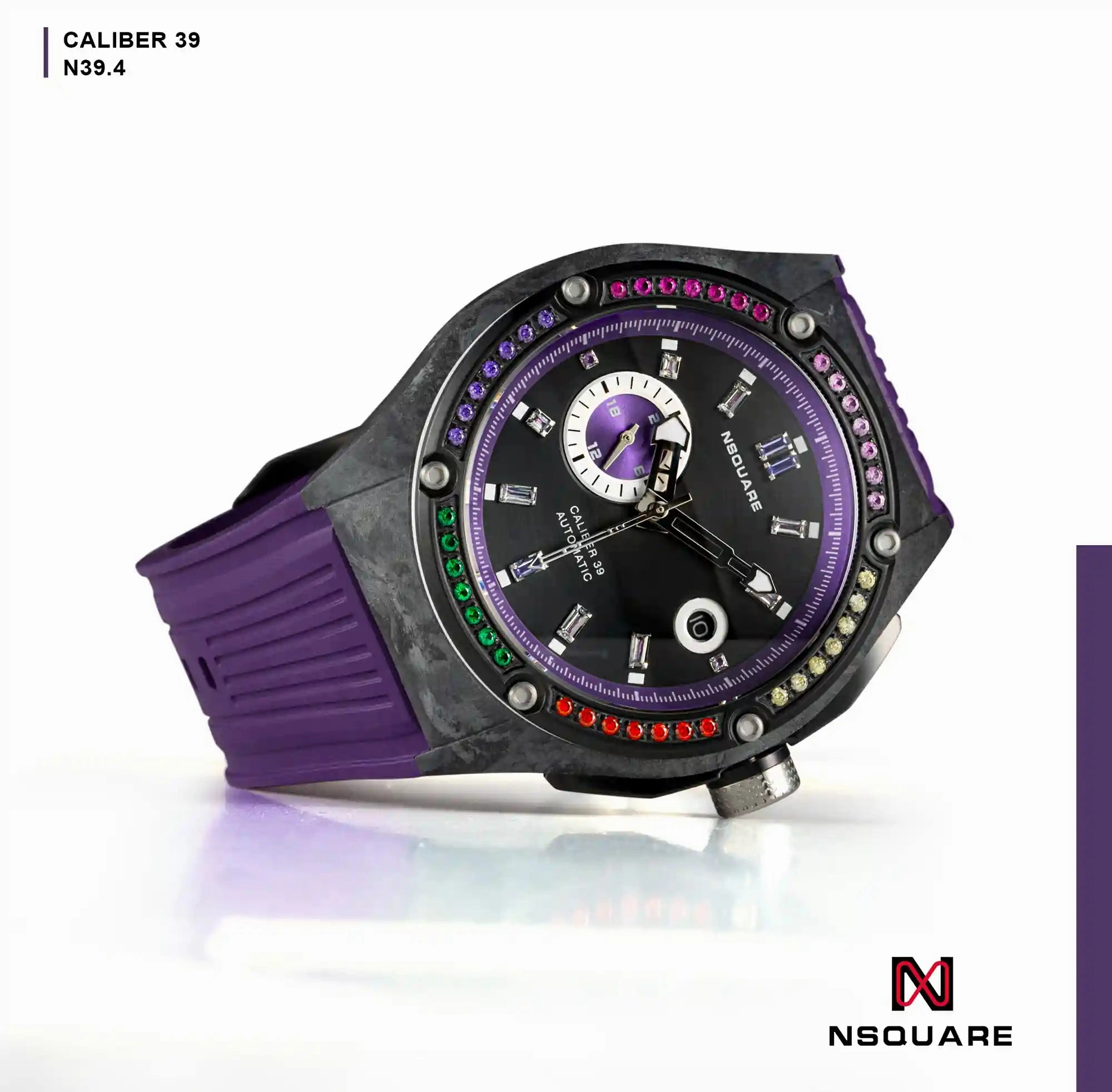 NSquare MultiColoured Series Automatic Watch - 44mm N39.4 Brightening Purple|NSquare MultiColoured?3???? ?a????? 44???3 N39.4 ??|?o???