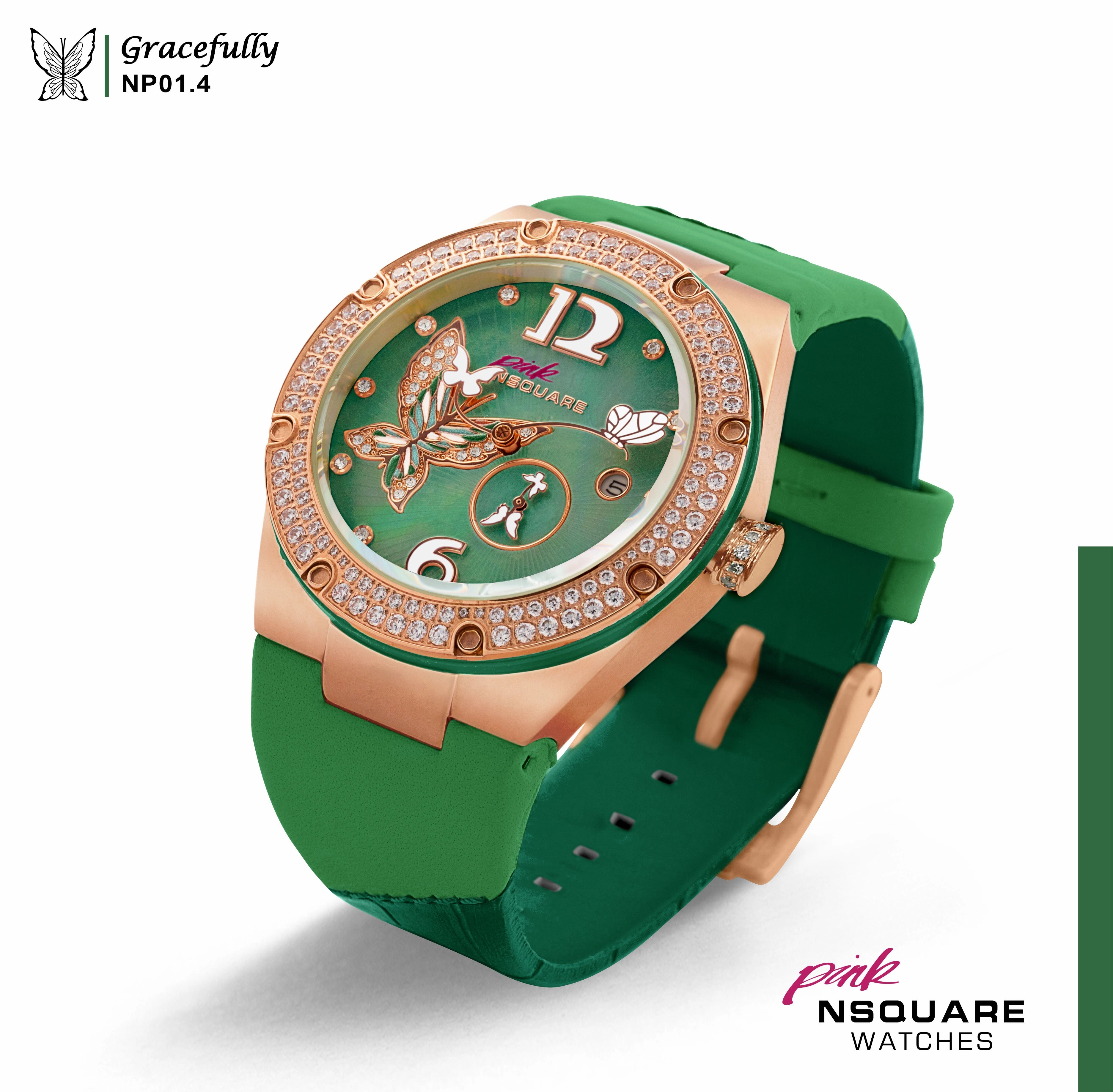 NSQUARE PINK Gracefully Automatic Watch-40mm  NP01.4|NSQUARE PINK ????3???? ?a?????-40???3  NP01.4
