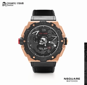 NSQUARE PirateStorm Automatic Watch - 48mm N15.4 BLACK/RG|?????? ?a????? - 48mm N15.4 ???2/????????2