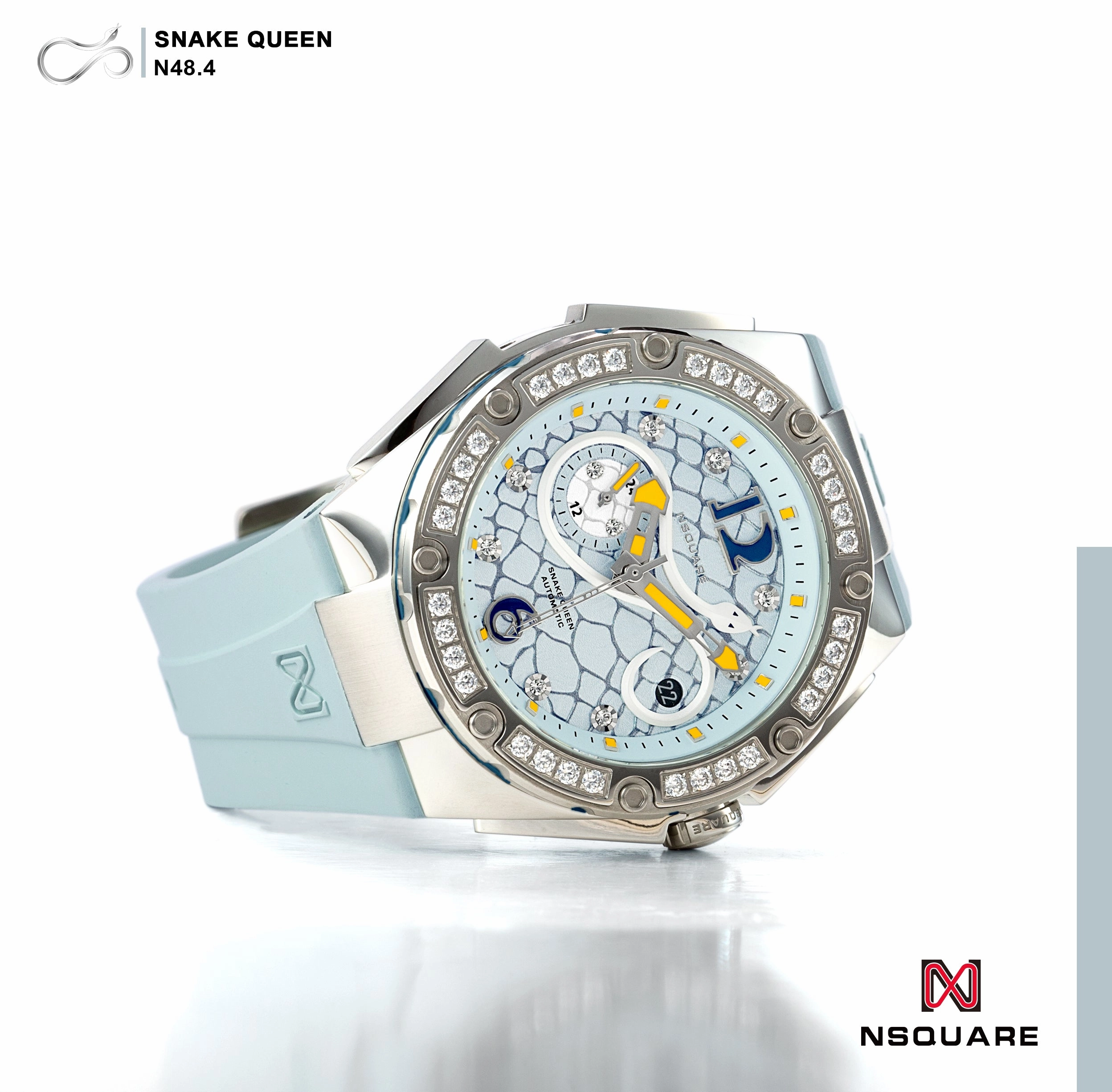 NSQUARE SnakeQueen39mm Automatic Watch- N48.4 Light Blue|NSQUARE ?????39???3?3???? ?a?????. N48.4?????2