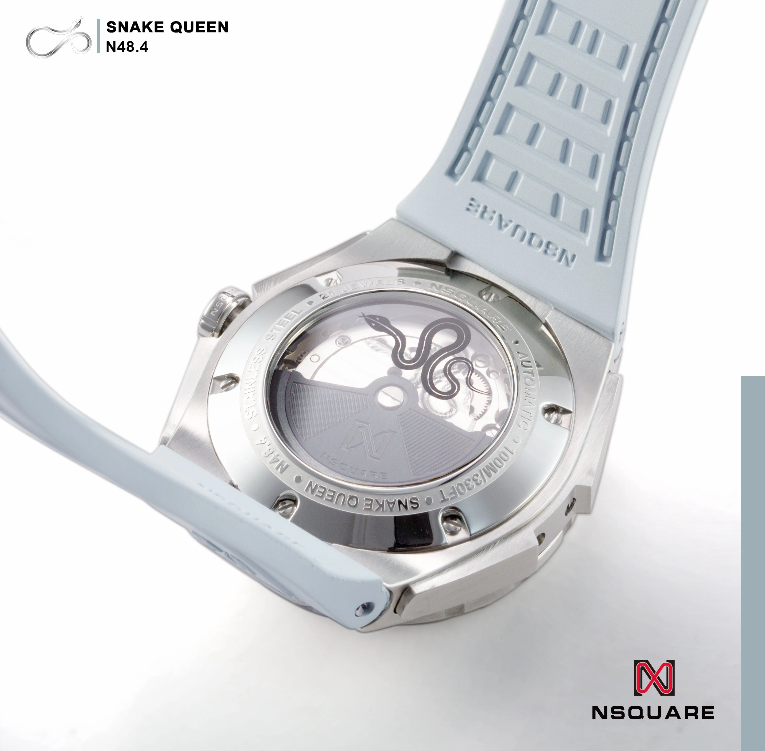 NSQUARE SnakeQueen39mm Automatic Watch- N48.4 Light Blue|NSQUARE ?????39???3?3???? ?a?????. N48.4?????2
