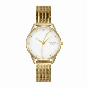 Obaku Smykke Maane Gold 32mm Watch - V297LXGXMG-DWW