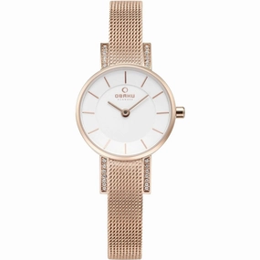 Obaku Women's Lykke White Dial Watch
