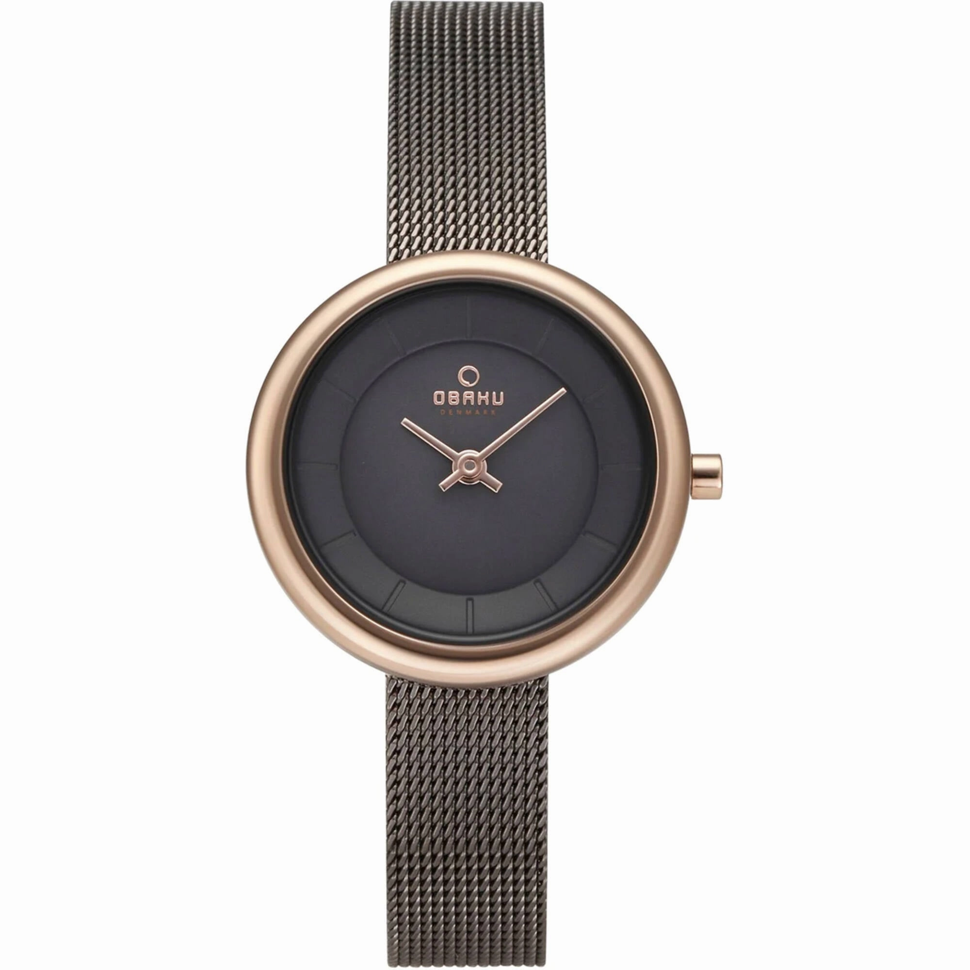 Obaku Women's Watch - Classic Rose Gold IP Stainless Steel Bracelet | V146LXVJMJ