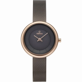 Obaku Women's Watch - Classic Rose Gold IP Stainless Steel Bracelet | V146LXVJMJ