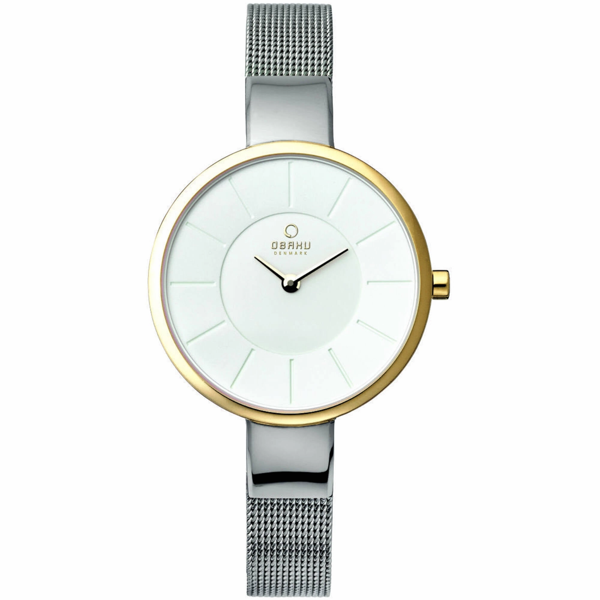 Obaku Women's Watch - Classic White Dial Stainless Steel Bracelet | V149LXAIMC2