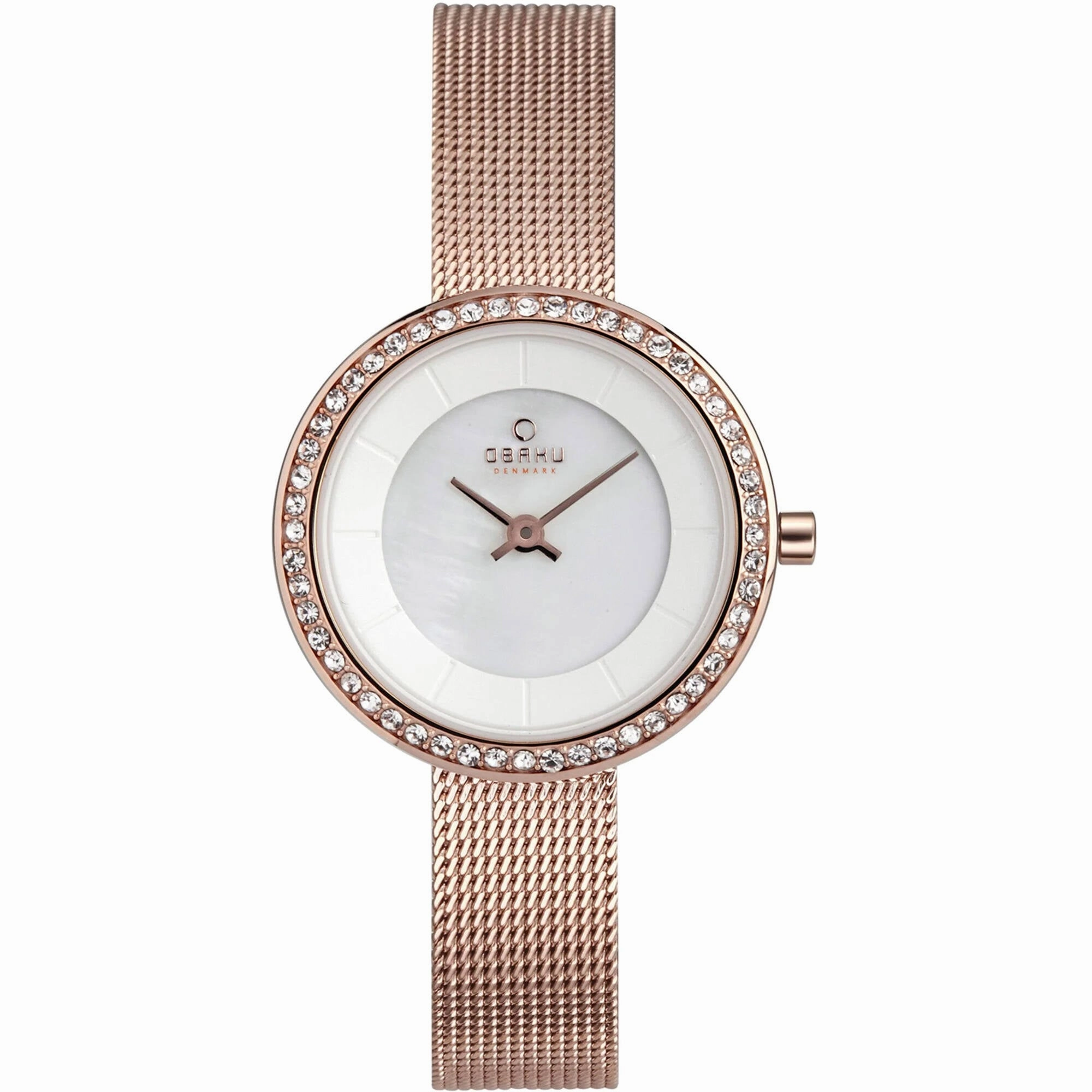 Obaku Women's Watch - Denmark Rose Gold Stainless Steel Bracelet | V146LEVWMV