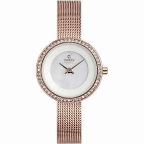 Obaku Women's Watch - Denmark Rose Gold Stainless Steel Bracelet | V146LEVWMV