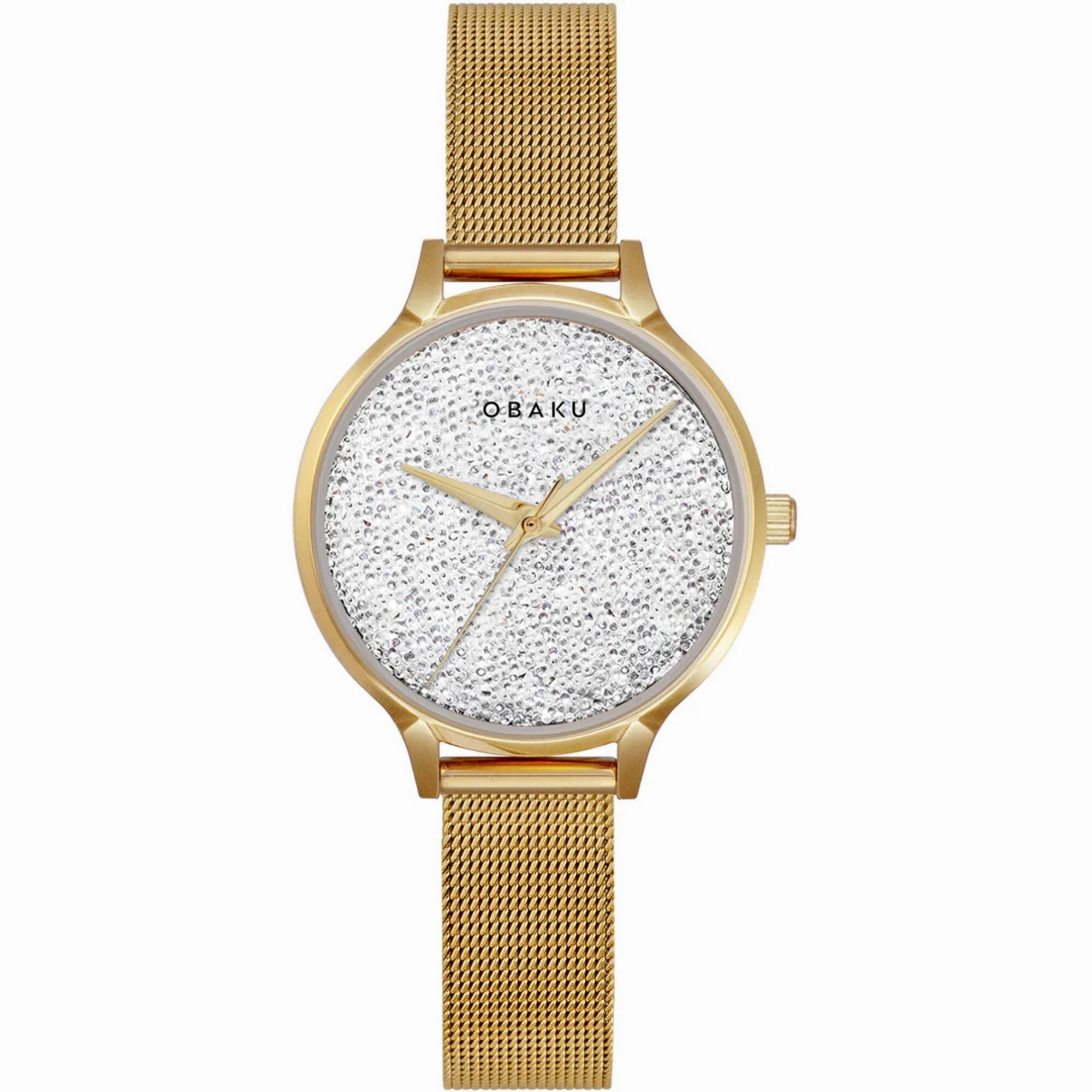 Obaku Women's Watch - Stjerner Silver Dial Plated Steel Bracelet | V238LXGWMG