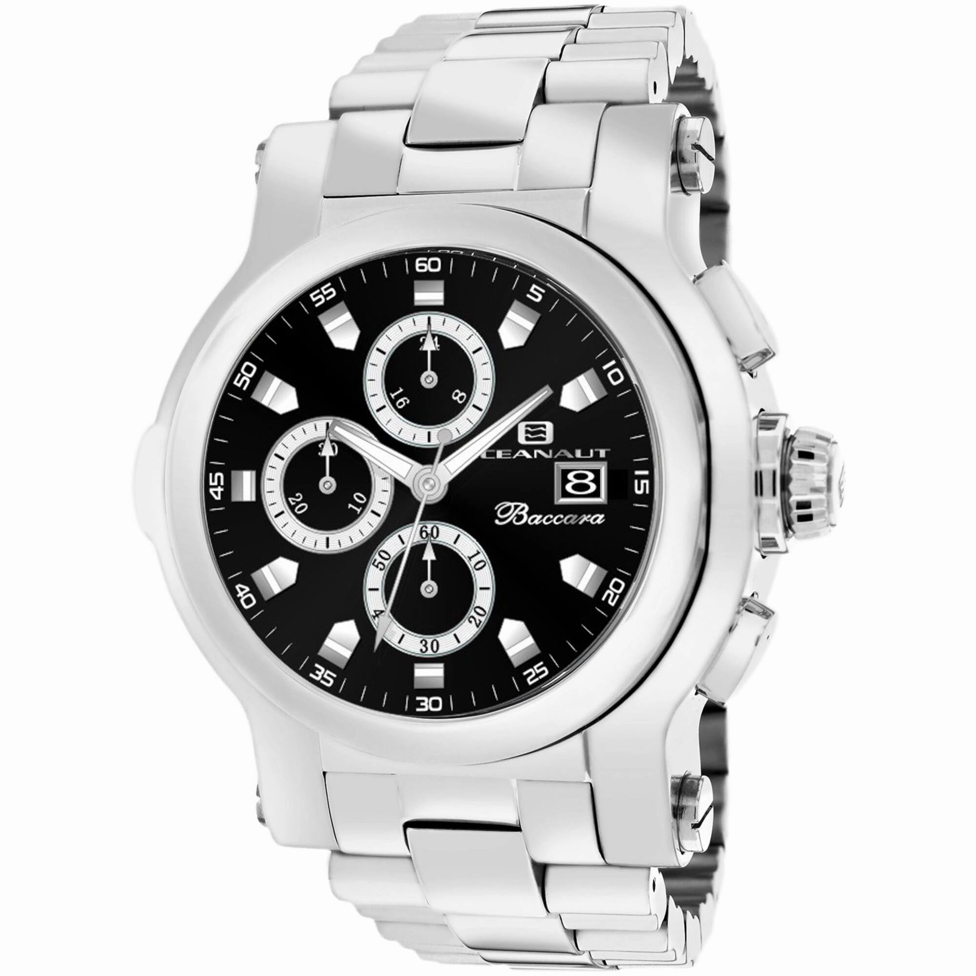 Oceanaut Men's Watch - Baccara XL Black Dial Stainless Steel Bracelet | OC0821