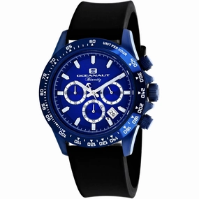 Oceanaut Men's Watch - Biarritz Quartz Blue Dial Black Rubber Strap | OC6117R