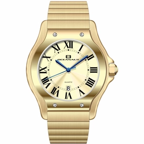 Oceanaut Men's Watch - Rayonner Gold Dial Plated Stainless Steel Bracelet | OC1393
