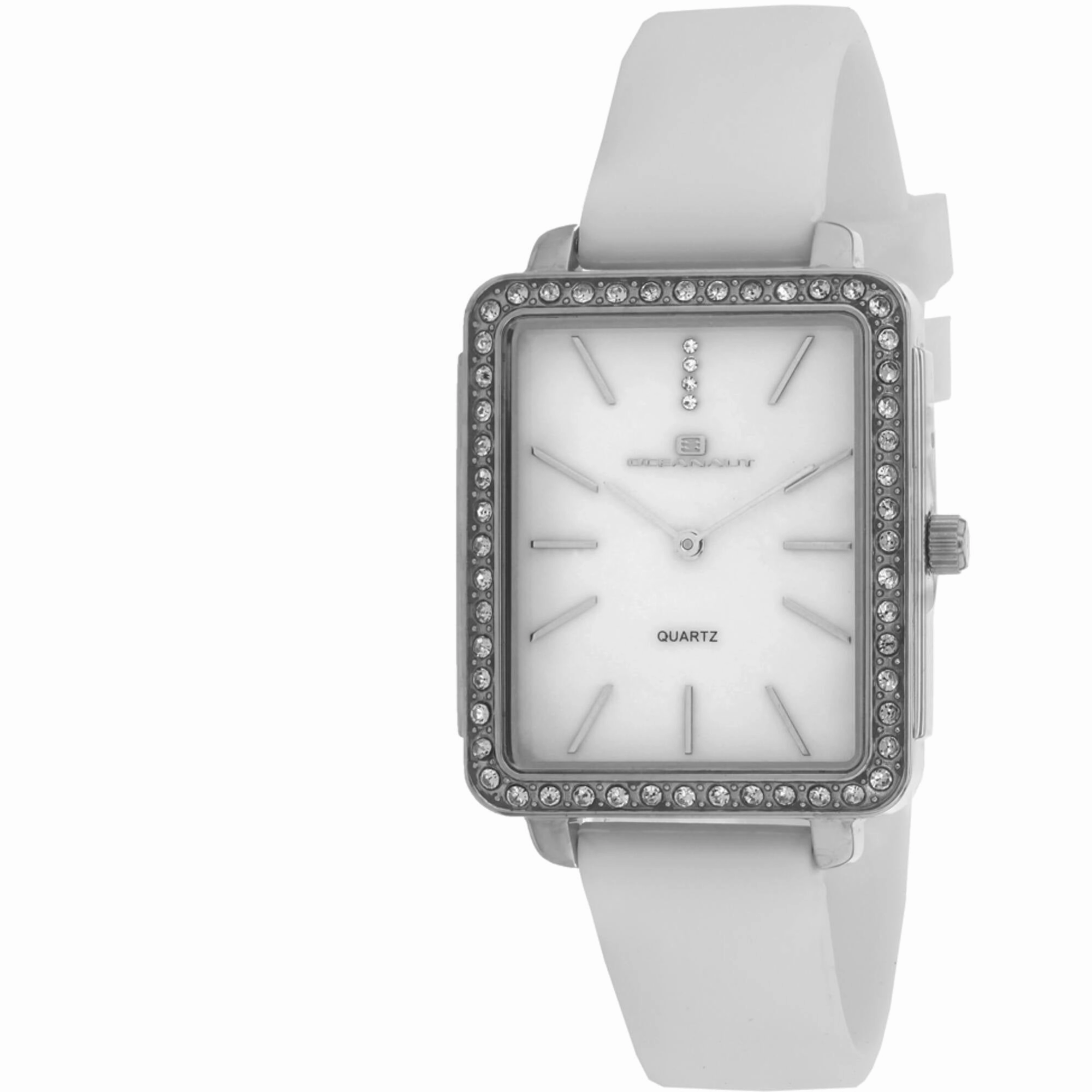 Oceanaut Women's Watch - Adorn Rose Gold Case White Dial Rubber Strap | OC0272