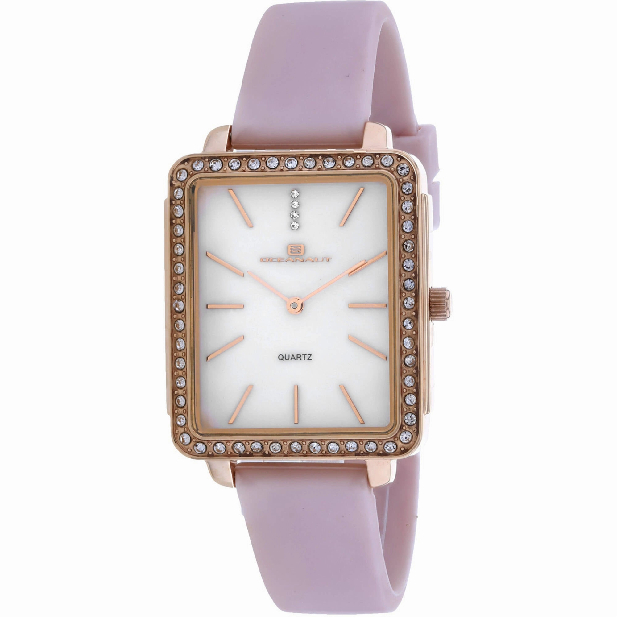 Oceanaut Women's Watch - Adorn Rose Gold Case White Dial Rubber Strap | OC0273